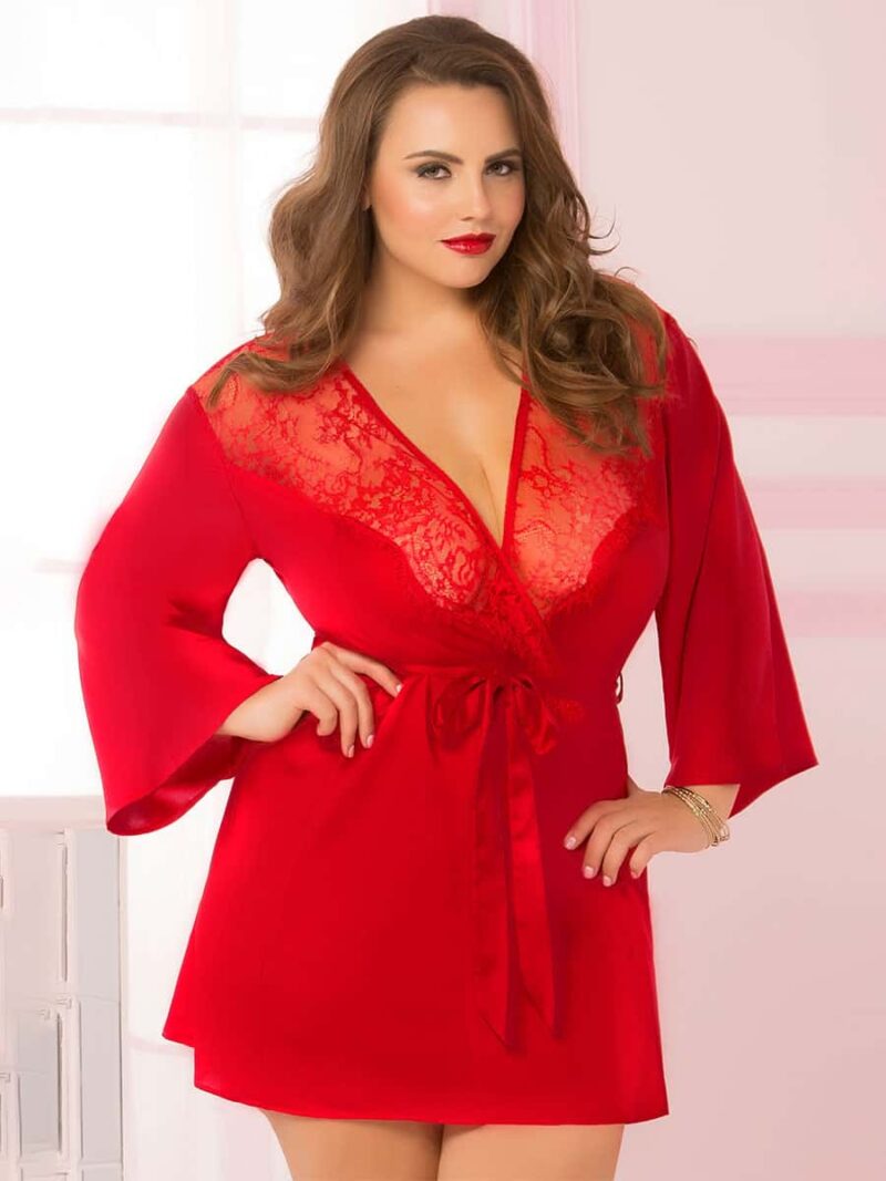 Seven 'til Midnight Sexy Toast Of The Town Robe (plus Size - Red)