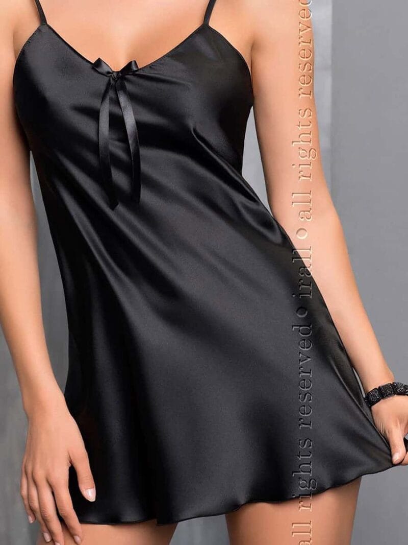 Irall Satin Collection 'aria' Nightdress (black)