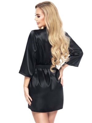 Irall Satin Collection 'aria' Robe Night Gown (black)