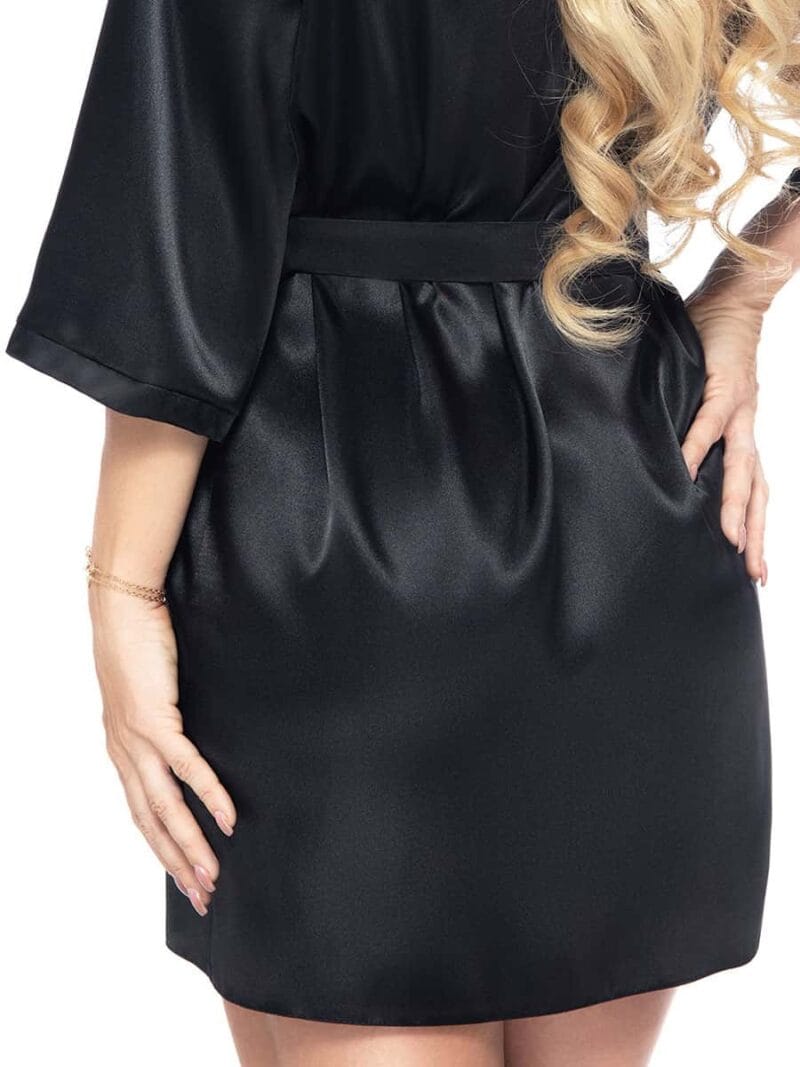 Irall Satin Collection 'aria' Robe Night Gown (black)