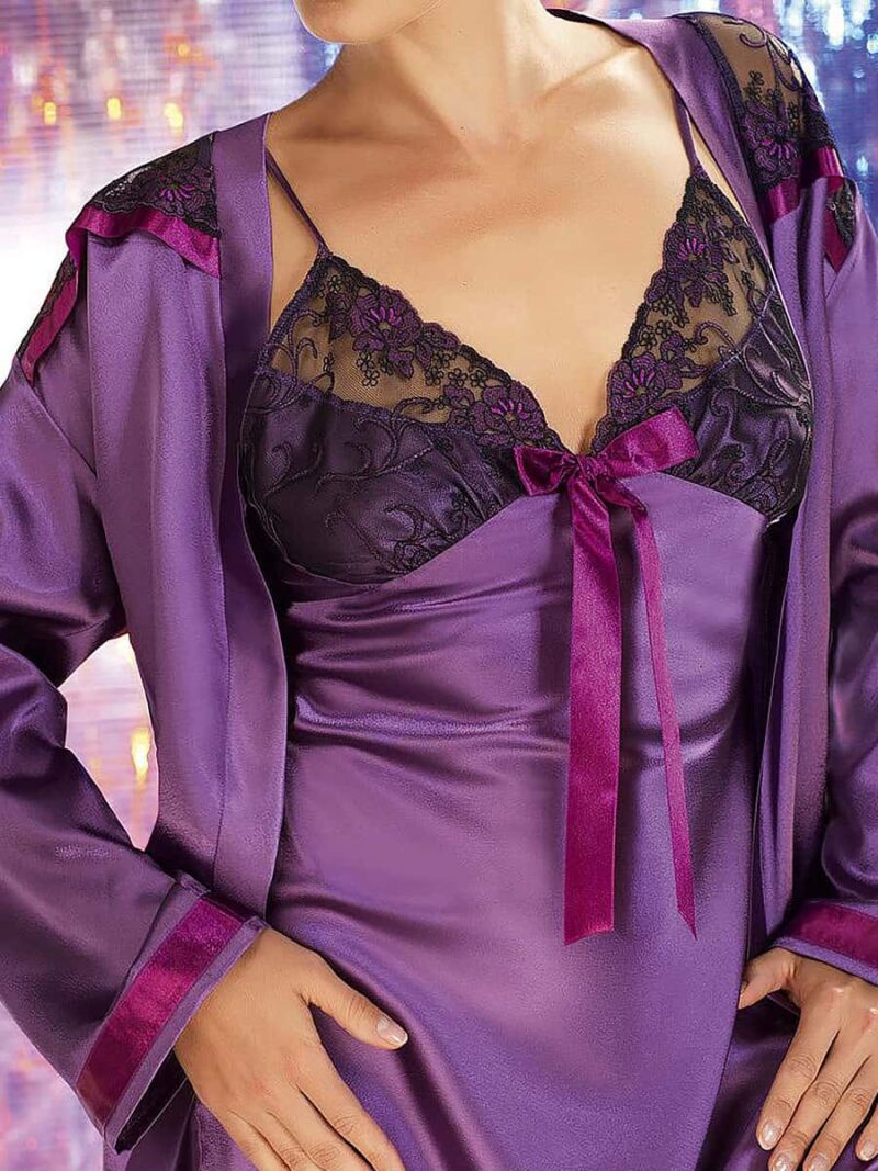 Irall Satin Collection 'tiffany' Robe (purple/plum)