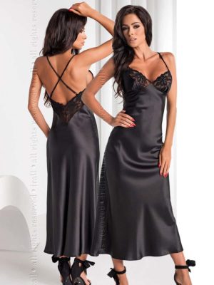 Irall Satin Collection 'yoko' Nightdress (black)