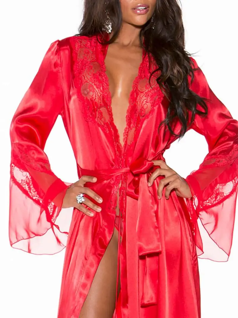 Shirley Of Hollywood 20559 Bedroom Wear Robe (red)