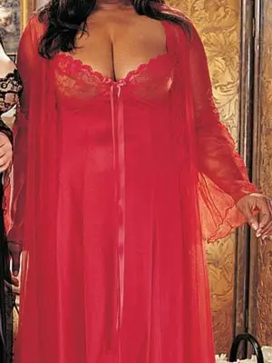Shirley Of Hollywood X3489 Plus Size Nightdress (red)