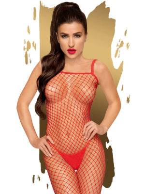 Penthouse Lingerie Body Search Fence Net Bodystocking (red)