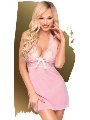 Penthouse Lingerie Sweet & Spicy Negligee And Thong Set (rose/pink)