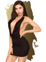 Penthouse Lingerie Heart Throb Mini Dress And G-string (black)