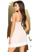 Penthouse Lingerie After Sunset Sheer Babydoll And Thong Set (white)