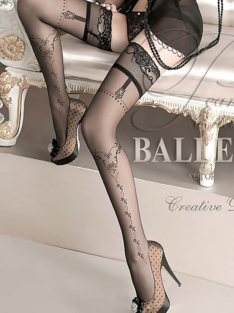Ballerina Art.127 Hold Up Stockings (black)