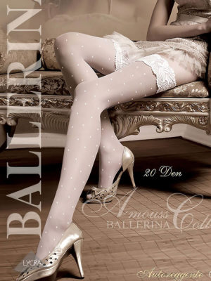 Ballerina Art.006 Hold Up Stockings (white)