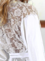Beauty Night Prilance Satin & Lace Robe And Thong Set (white)