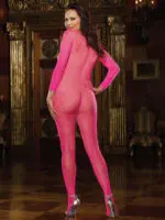 Dreamgirl Amsterdam Fishnet Bodystocking (plus Size - Hot Pink)