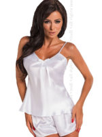 Irall Satin Collection ‘aria’ Shorts And Cami  Set (white)