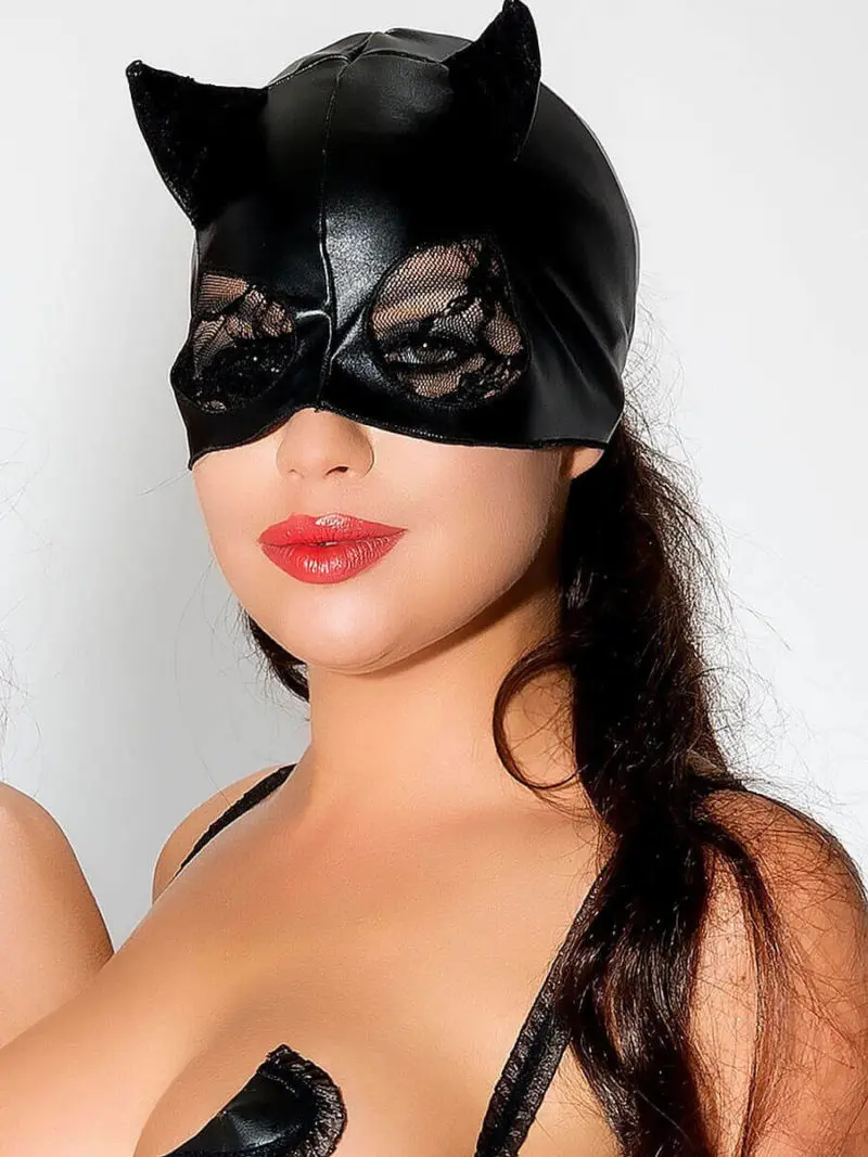Me Seduce ‘mask’ 003 Erotic Fantasy Wet Look Cat Woman (black)