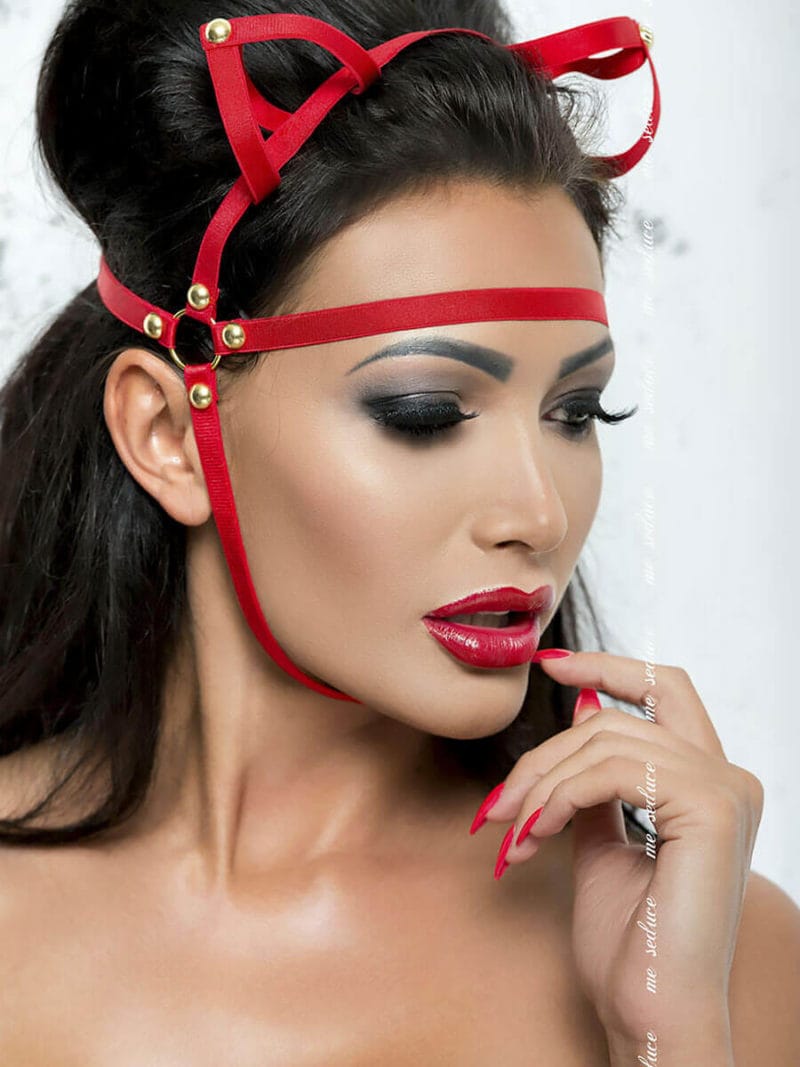 Me Seduce 'mask' 005 Erotic Fantasy Lingerie With Cat Ears (red)