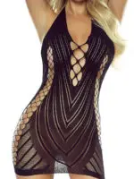 Provocative Seduction Pr4958 Sexy Fishnet Mini Dress (black)