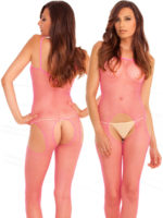 René Rofé Sexy Industrial Net Suspender Bodystocking (hot Pink)