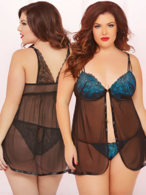 Seven ’til Midnight Sweet Affair Babydoll And Panty Set (plus Size)