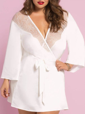 Seven 'til Midnight Sexy Toast Of The Town Robe (plus Size - White)