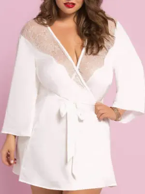 Seven ’til Midnight Sexy Toast Of The Town Robe (plus Size – White)