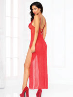 Seven ’til Midnight All That Glitters Long Sexy Gown & Thong Set (red)