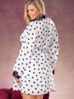 Shirley Of Hollywood X25799 Plus Size Robe (white/black)