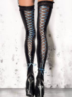Me Seduce ‘stockings – Footless’ 005 Erotic Fantasy Lace Up Pattern (black)