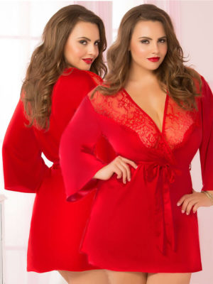 Seven ’til Midnight Sexy Toast Of The Town Robe (plus Size – Red)