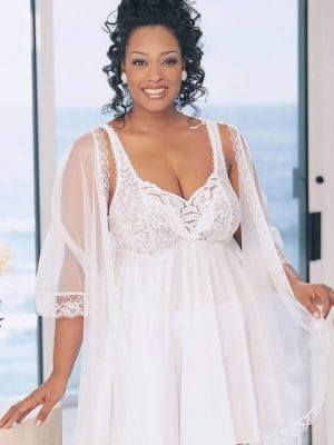 Shirley Of Hollywood X3595 Plus Size Nightdress (white)