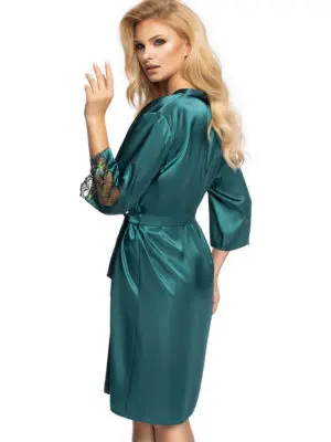 Irall Satin Collection 'nikita' Dressing Gown (jade Green)
