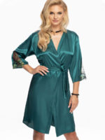Irall Satin Collection ‘nikita’ Dressing Gown (jade Green)