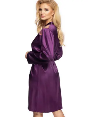 Irall Satin Collection ‘shelby’ Dressing Gown (purple)