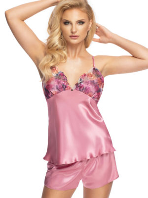 Irall Satin Collection ‘shelby’ Camisole 2-pc Set (dusty Rose Pink)