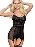 Yesx Yx955 Positively Sexy Sheer Mesh And Lace Chemise And Thong Set