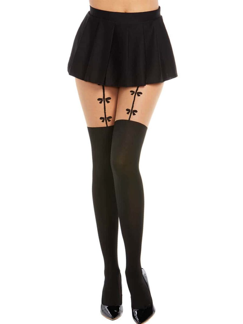 0370 Black Skirt Tights Front