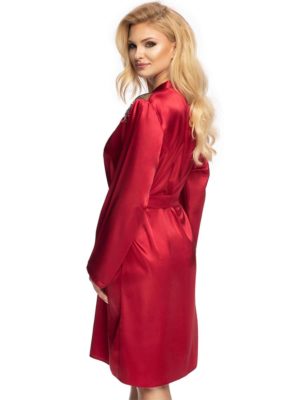 Irall Satin Collection ‘elodie’ Dressing Gown (burgundy Red)