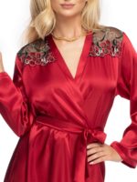 Irall Satin Collection ‘elodie’ Dressing Gown (burgundy Red)