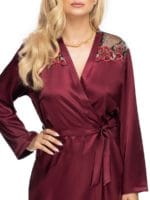 Irall Satin Collection 'elodie' Dressing Gown (purple Plum)