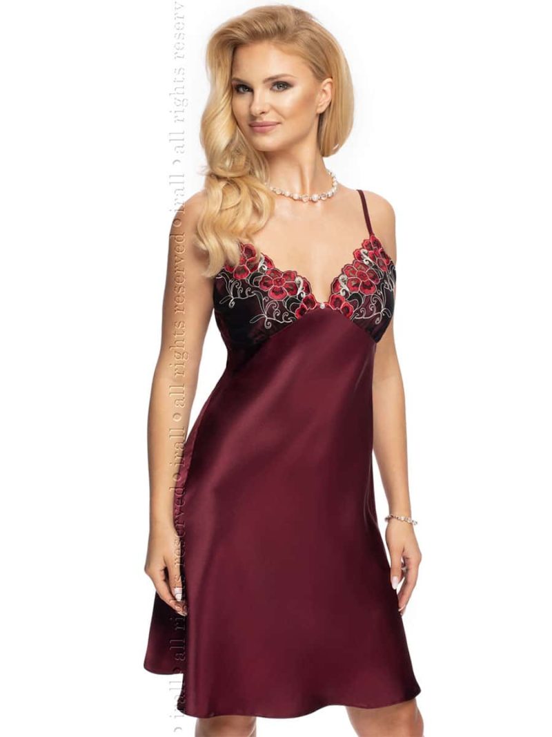 Irall Satin Collection 'elodie' Nightdress (purple Plum)