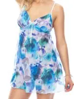 Irall Erotic Kasumi I Floral Dressing Gown (blue)