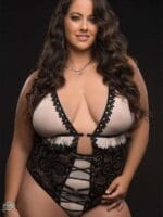 G-world 1pc Extravaganza Teddy With Lace & Sheer Mesh, (black) G-world 1pc Extravaganza Teddy With Lace & Sheer Mesh, (black)